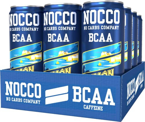 NOCCO Limón del Sol bebida energética enriquecida con BCAA y 180 mg de cafeína sin azúcar lata 33 cl