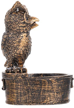 Cabilock Kreativer Eulen-Wasserfall- Gartenbrunnen Für Außenbereiche Zur Frühlingsdeko Und Teichgestaltung Einzigartiges Ornament Für Mikro-landschaften Stressreduzierend Und