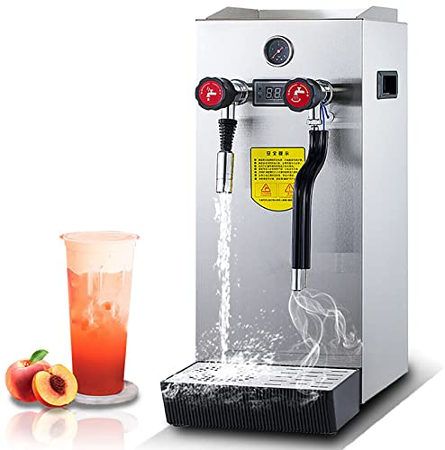 Espumador de leche multiusos comercial Máquina de espuma de leche de vapor de 10 l Vaporizador de leche Máquina de espuma de café eléctrica de ebullición completamente automática Pantalla LED para