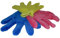 Glanzstar Staub und Polier Microfaser Handschuhe extra weich 2 er Set Waschhandschuh (blau)