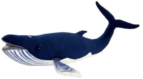 Kuscheltiere.biz Blauwal Premium Plüschtier Wal Fisch Buckelwal Dekotier WALBOR