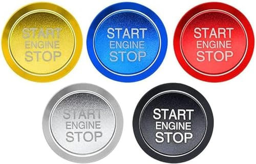 IPUDIS Auto Start Stop Engine Knopf Aufkleber für Alfa Romeo Stelvio 159 für Mito Giulia Motorstartknopf Abdeckung Schmücken