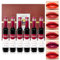 Prreal 6 Colors Wine Lip Tint Stain, Natural Lip Stain Long Lasting Waterproof,Moisturizing Red Lip Stain for Lip Makeup, Non-Stick Cup Liquid Wine Lip Tint Set