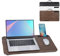 Schoßschreibtisch, tragbarer Laptop-Schreibtisch, passend für Laptops bis zu 40,6 cm (16 Zoll), mit Tablet-Slot, integriertem Kissen, ideal für Zuhause und Büro, Schoßschreibtisch mit Kissen, Braun,