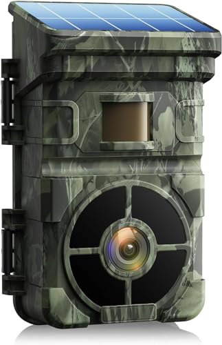 VOOPEAK 2025 Newest Forever Power Solar Wildlife Camera 4K 48MP, Trail Game Hunting Waterproof Outside Cameras 0.1s Trigger Time with 120° Detection Angle Night Vision Motion Activated