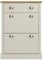 Galano Sofia Schuhschränke für 12 Paar – Schuhablage mit 2 Klappen - Einfache Montage Schuhkipper Schmal - Dielen & Flurmöbel - 28.5T x 79B x 108.5Hcm – Hellgrau