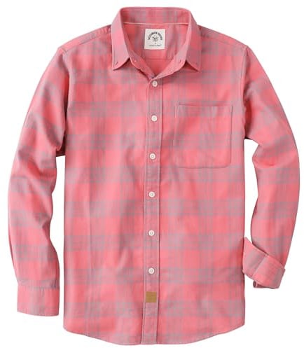 Dubinik® 6 oz Camicia Uomo Flanella 100% Cotone Quadri Invernale Leggera con Taschino Morbida Comoda