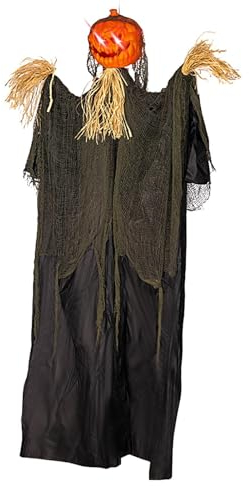 Hängende Geister für Bäume, Bewegungsmelder, Halloween-Dekorationen mit Geister-Sound, Blitzaugen, gruseliger Kürbiskopf, Halloween-Partyzubehör, schreckliche Geister für Veranda, Terrasse