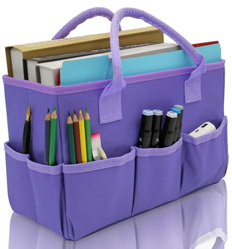 DZOZO Desktop File Folder Tote Storage Organizer Art Craft Storage Bag Foldable Gardening Tool Bag Teacher Office Supplies Tote Bag Art Organizer Craft Tote Bag