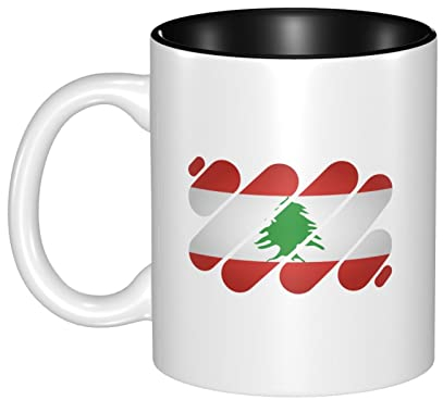 Becher 330Ml Patchwork-Libanon-Flagge Teetasse Aus Keramik Personalisierte Kaffeetasse Geschenkidee Tasse Muttertag Für Arbeit, Männer, Office