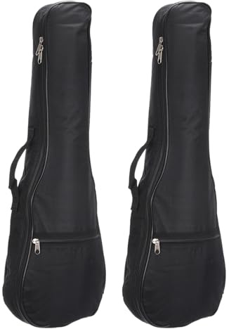 PATIKIL 2Pack Ukulele Gehäuse 23 Ukulele Tasche Einzelne Schulter Rucksack mit Einstellbar Riemen Schwarz