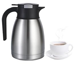 Heritage66 Thermo-Kaffeekaraffenspender, dreiwandiger Edelstahl, vakuumisoliert, 1 Liter, hält 12 Stunden heiß (1 Liter)