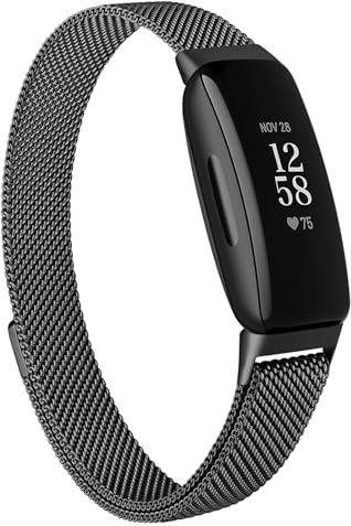 Metal Straps for Fitbi t Inspire 2/HR/Ace 2, Stainless Steel Replacement Bands for Fitness Tracker, Women Men