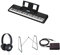 Yamaha PSR-EW320 Portable Keyboard for Beginners bundled with HPH-100 Headphones, L-2C Keyboard Stand, and sustain Pedal