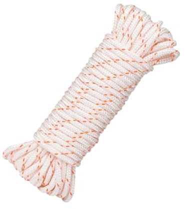 3.5mmx10m Starterseil für Rasenmäher, Rücklaufstarterseil Ersatzseil Seilzug Rasenmäher Trimmer Zubehör Schwerlast Gestreifte Verschlüsselung Gewebtes Dickes Nylonseil, Zugseil für Wäschespinne