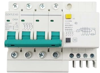 ZSREYFNB Disjoncteur Disjoncteur de Courant Interrupteur Principal 1P 2P 3P 3P+N 4P AC400V MCB Disjoncteurs(3P N,20A)