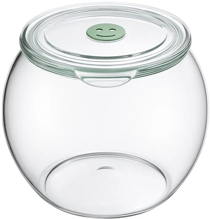 QhgPnt Cookie Jar, Plastic Biscuit Tin with Lid, Clear Sweet Jars for Candy Buffet, Airtight Biscuit Storage Container for Kitchen, 12.5 x 10 x 9.5 cm, 800 ml Capacity
