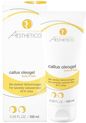 AESTHETICO callus oleogel, 100 ml | Spezialpflege bei starken Verhornungen, mit 40 % Urea, hornlösend und feuchtigkeitsbindend, für raue Haut an Händen und Füßen