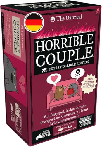 Exploding Kittens, Horrible Couple (Extra Horrible Edition), Partyspiel, DE | Nicht jugendfreies Kartenspiel für 2-8 Spieler, 15 Minuten, Kreatives Spiel mit schwarzem Humor ab 18 Jahren