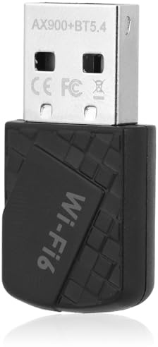 BTFO USB WiFi 6 Adapter for Laptop Desktop, 2-in-1 AV900 Wifi Dongle Dual Band 2.4/5GHZ with Bluetooth 5.3 Dual Band Wireless Internet Network Plug AND Play for PC/Laptop/Desktop Support Win11/10/7