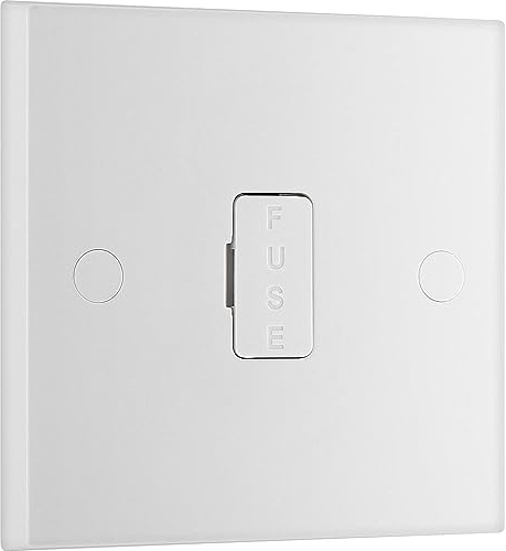 BG Electrical Unswitched Fused Spur Connection Unit, Double Pole, Square Edge, Nexus 900 Series, White Moulded, 13A, 952