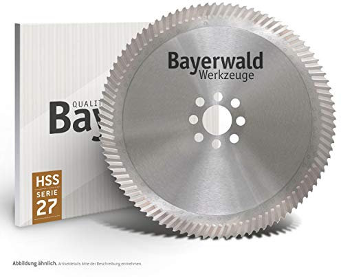 Bayerwald - HSS Segmentkreissägeblatt - Ø 400 mm x 4 mm x 50 mm | Hochzahn (128 Zähne) | Nebenlöcher: 4/15/80 + 4/15/85 | dampfbehandelte Ausführung für Stahl