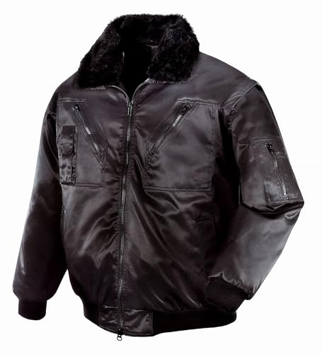 eXtreme Herren Pilotenjacke für Arbeit & Freizeit – Vielseitige Modelle mit 4-in-1 Funktion oder in Warnschutzfarben in Schwarz Größe L