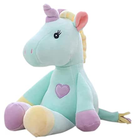 Georgie Porgy Plüsch Einhorn Super Sanft Samten Teddy Kuscheltier Tier Plüschtier für Kleinkind Kinder (Grün)