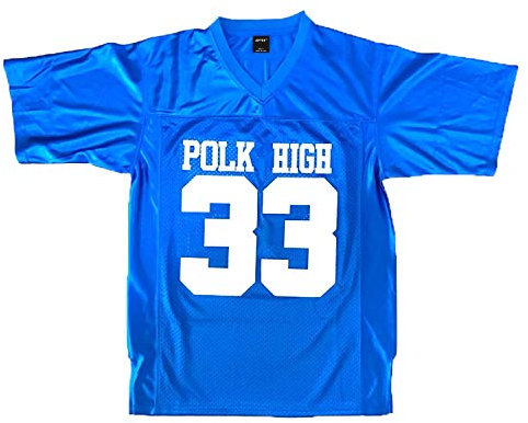 Aiffee Herren Fußballtrikot Nr. 33, Blau, bestickt, Größe S-3XL, blau, Large