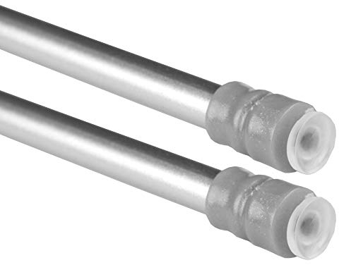 Bestlivings 2er Pack Klemmstange (Silber) Schraubtechnik ausziehbar 60-90 cm, Gardinenstange zum klemmen, für leichte Gardinen, kein Bohren - Kleben