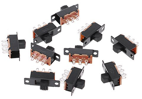 BIlinli 10Pcs SS22F32 6 Pin 2 Posizioni DPDT On/On Mini Slide Switch 0.5A Interruttore a levetta
