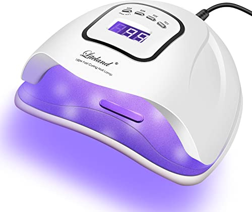 Lampada UV LED 150W per Unghie in Gel - Asciuga Unghie Professionale con 4 Timer - Accessorio per Nail Art e Indurimento Smalto - Colore Bianco