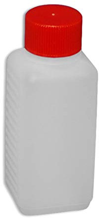 Wilai 20 botellas de plástico de 100 ml de cuello estrecho con tapa, botella de polietileno