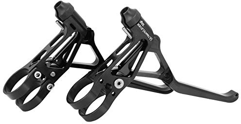 Keenso Fahrrad Bremshebel, 1 Paar Rennrad V Bremse Ultralight CNC Fahrrad V Bremshebel für Faltbares Fahrrad, Rennrad (schwarz) und Ersatzteile
