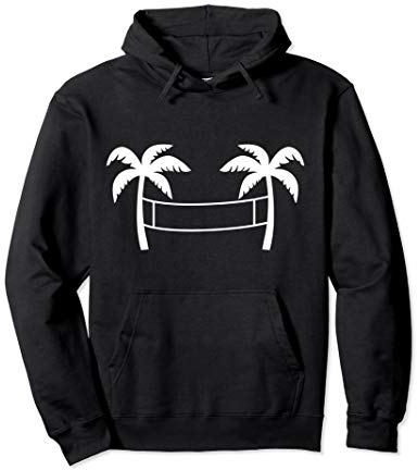 Beachvolleyball Palmen Pullover Hoodie