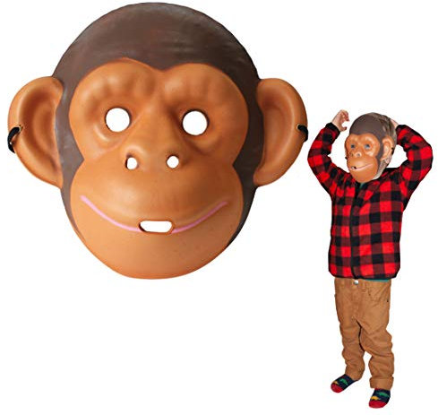Deluxebase Wild Faces - Singe de Masques d'animaux en mousse sans danger pour les enfants, animaux jungle