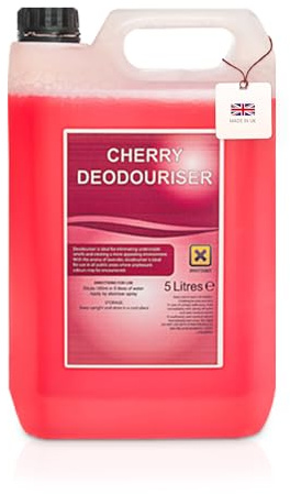 We Can Source It Ltd - 5L Cherry Deodoriser & Odour Neutraliser - Professional Liquid Air Freshener Cleaner - Long Lasting 8 Hours Fragrance - Fast Acting Room Deodoriser for Home, Office, Commercial