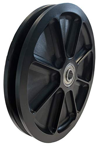 Seilrolle Ø 140 mm für Seile bis Ø 4 mm mit doppeltem Kugellager inkl. Distanzring - Direkt vom Hersteller DE - 1er Pack