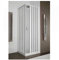 Generico Box Doccia PVC 70x70 cm Classico con 2 Porte di Vetro Chiaro Bianco