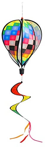 Heißluftballon-Windspieler, Windballon-Spinner, bunt und groß, Spinner, Deluxe Heißluftballon, Twist Yard und Garten, Outdoor, Terrasse, Dekoration, attraktives Windspiel