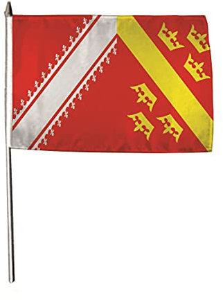 U24 Lot de 3 drapeaux Alsace - 30 x 45 cm