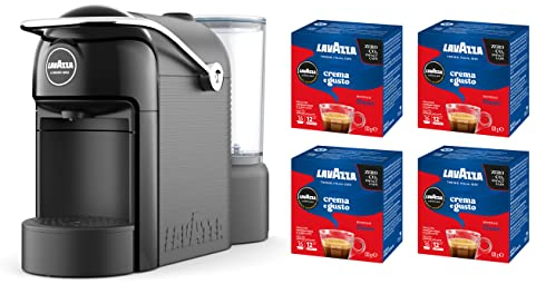 Lavazza A Modo Mio Jolie, Kaffeemaschine mit 64 Kapseln Creme und Geschmack Klassisch im Lieferumfang enthalten, leise, abnehmbare Tasse, automatische Abschaltung, waschbare Komponenten, Schwarz