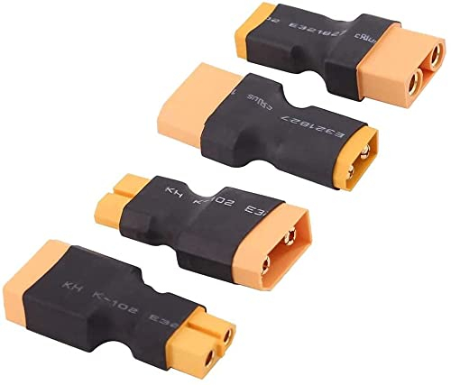 Xingkang XT60 auf XT90 Stecker weiblich Adapter, XT60 auf XT90 Adapter,Wireless RC LiPo Akku-Anschlüsse(2 Paare)