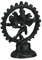 Hindu-Gott Nataraja Dancing Shiva Ebenholz-Finish Statue Natraj, schwarz