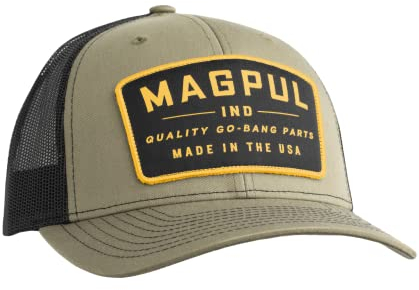 Magpul Unisex Trucker Hat Snap Back Baseball Cap, One Size Fits Most Baseballkappe, Go Bang Olive, Einheitsgröße