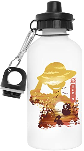 BIOCLOD One Piece Luffy Sunset Good Day To Sail Réutilisable Blanc Aluminium Bouteille d'eau Reusable White Water Bottle
