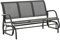Outsunny Hollywoodschaukel für den Garten, 3-Sitzer, aus Metall und atmungsaktivem Netzgewebe, 147 x 75 x 85 cm, Grau