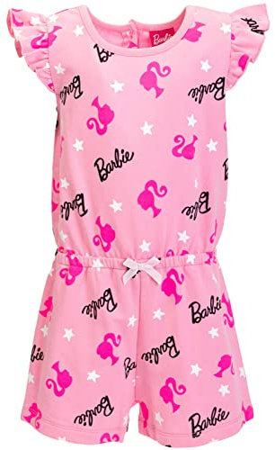 Barbie Bébé Filles Français Terry Sans Manches Barboteuse P-G2R6912Br Filles une seule pièce robe, rose, 4 ans