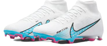 Nike Herren Zoom Mercurial Superfly 9 Academy Fg/Mg Sneaker, Weiß Baltischblau Rosa Explosion, 43 EU