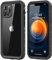 Protebox for iPhone 12 Pro Waterproof Case with Built-in Screen Protector, Shockproof Dustproof Full Body Protective IP68 Waterproof Phone Case for iPhone 12 Pro 6.1 inch (Black/Clear)